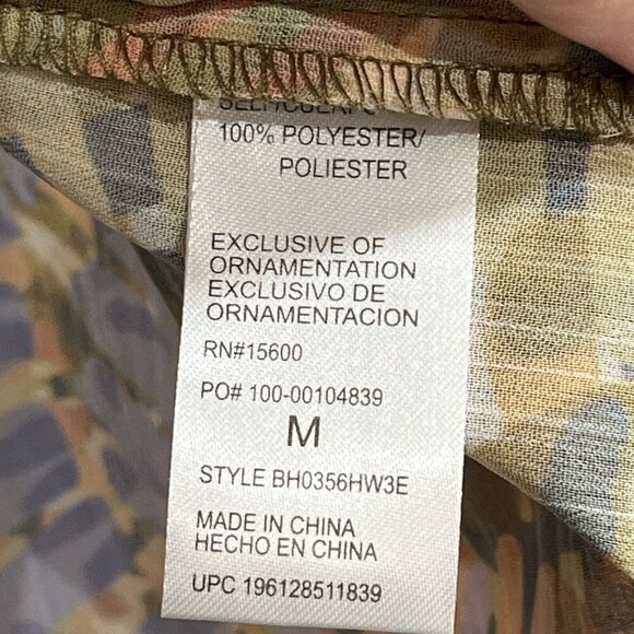 Democracy Kimono‎ Womens M Floral Botanical Pint Tiered Ruffle Sleeve Lace Artsy - Picture 6 of 9